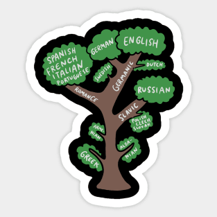 Language Tree - Linguistic Graphic Sticker